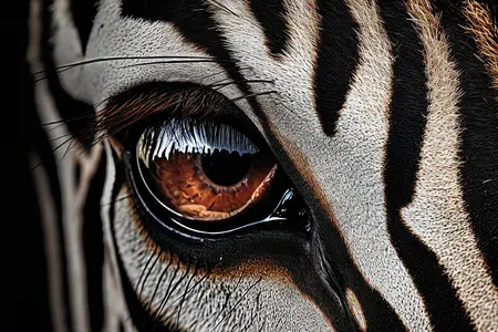 Alexsar Art schilderij Glas art zebra oog 70x50cm