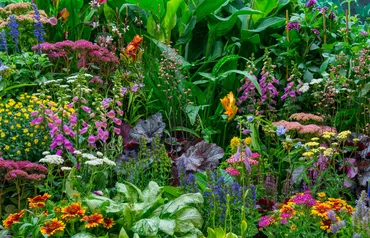 Alexsar Art Tuindoek bloementuin 140x90cm - afbeelding 1