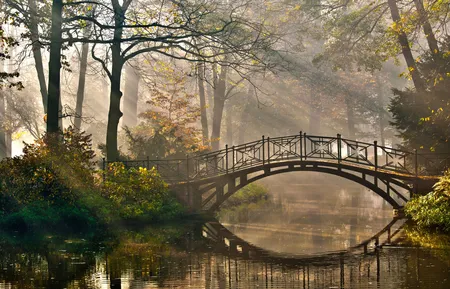 Alexsar Art Tuindoek bos brug 210x140cm