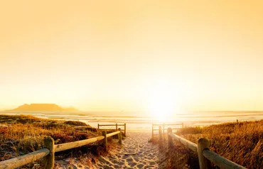 Alexsar Art Tuindoek geel strand 140x90cm - afbeelding 1