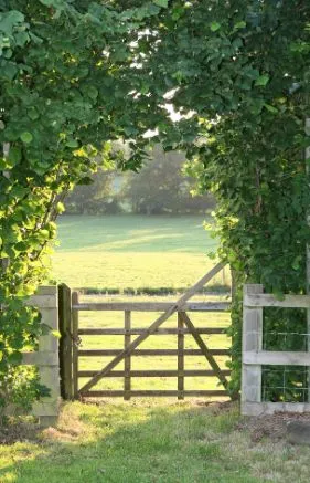 Alexsar Art Tuindoek weide hek 90x140cm - afbeelding 1