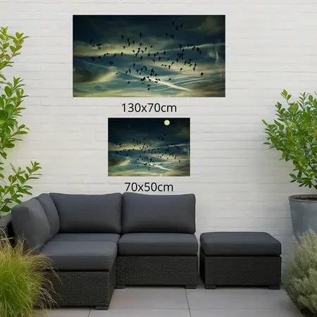 Alexsar Art Tuinschilderij birds swarm 70x50cm - afbeelding 2