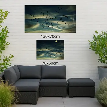 Alexsar Art Tuinschilderij birds swarm 130x70cm - afbeelding 2