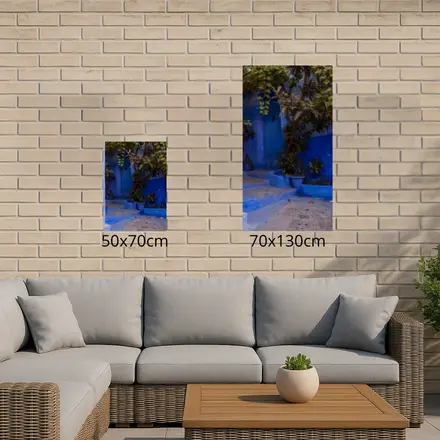 Alexsar Art Tuinschilderij blauwe trap 70x50cm - afbeelding 2