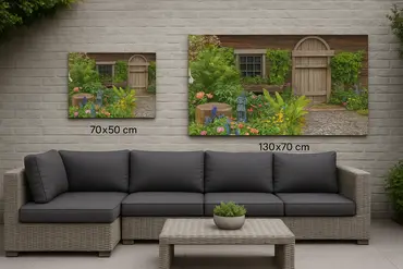 Alexsar Art Tuinschilderij bloemenschuur 130x70cm - afbeelding 2