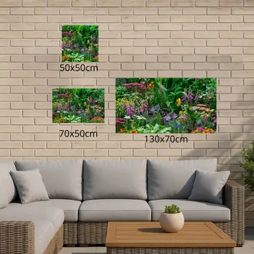 Alexsar Art Tuinschilderij bloementuin 50x50cm - afbeelding 2