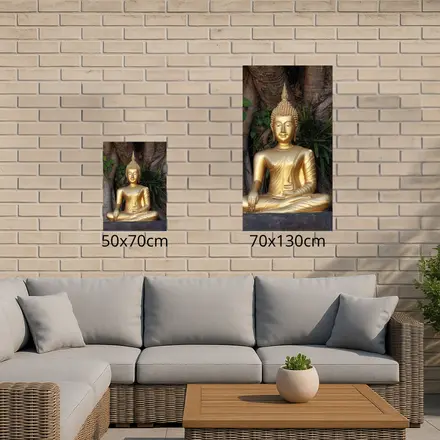 Alexsar Art Tuinschilderij boedhha goud 70x50cm - afbeelding 2