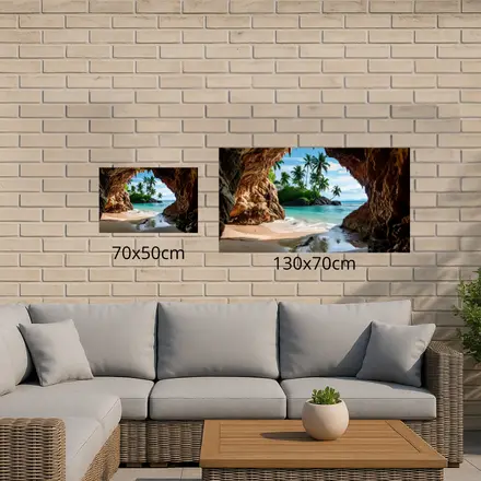 Alexsar Art Tuinschilderij cave beach 70x50cm - afbeelding 3