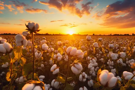 Alexsar Art Tuinschilderij cotton field 70x50cm - afbeelding 1