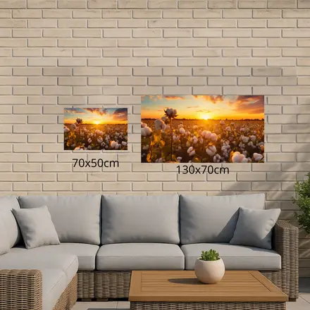 Alexsar Art Tuinschilderij cotton field 70x50cm - afbeelding 3