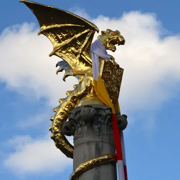 Alexsar Art Tuinschilderij de Draak/Sjaal 50x50cm - afbeelding 1