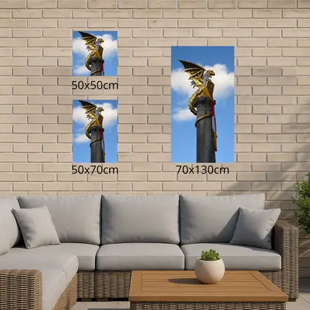 Alexsar Art Tuinschilderij de Draak/Sjaal 50x50cm - afbeelding 3