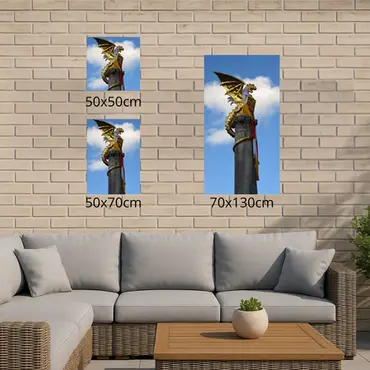 Alexsar Art Tuinschilderij de Draak/Sjaal 50x50cm - afbeelding 3