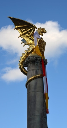 Alexsar Art Tuinschilderij de Draak/Sjaal 50x70cm