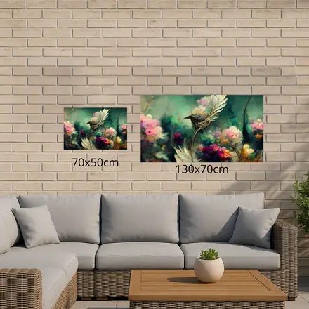 Alexsar Art Tuinschilderij floral birdie 70x50cm - afbeelding 2