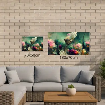 Alexsar Art Tuinschilderij floral birdie 70x50cm - afbeelding 2