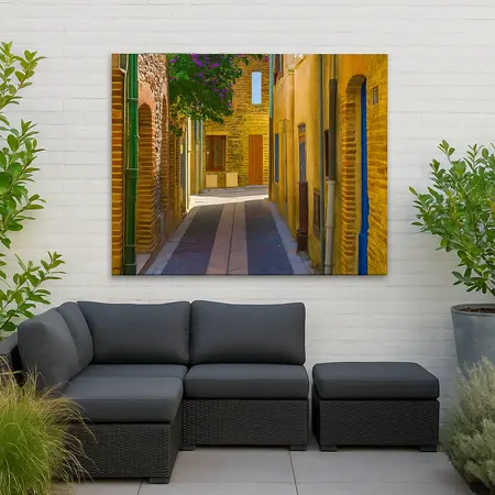 Alexsar Art Tuinschilderij gele steeg 70x70cm - afbeelding 2