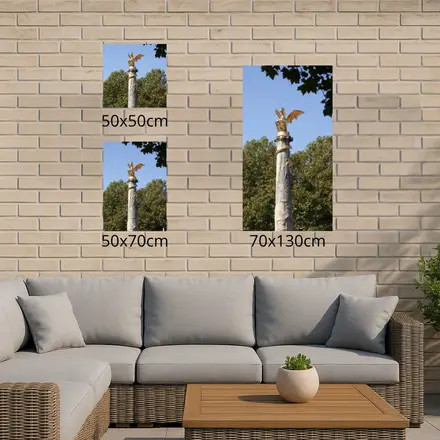 Alexsar Art Tuinschilderij Gouden Draak Station 50x50cm - afbeelding 3