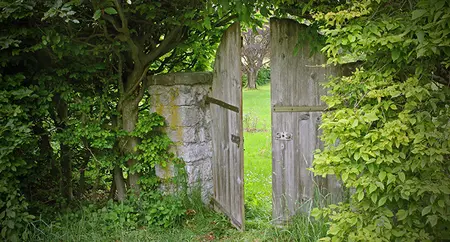 Alexsar Art Tuinschilderij houten deur 130x70cm - afbeelding 1