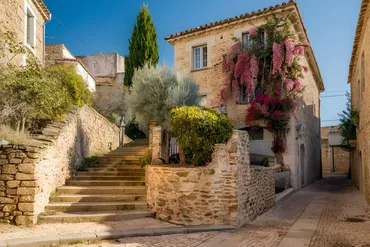 Alexsar Art Tuinschilderij mditrs huis 70x50cm - afbeelding 1