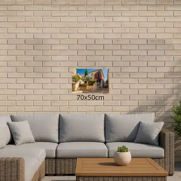 Alexsar Art Tuinschilderij mditrs huis 70x50cm - afbeelding 2