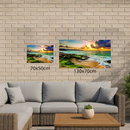 Alexsar Art Tuinschilderij mossy beach 70x50cm - afbeelding 3