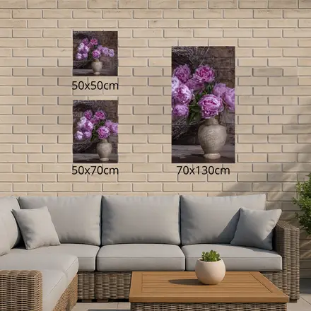 Alexsar Art Tuinschilderij pioenrozen 50x50cm - afbeelding 3