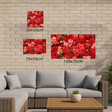 Alexsar Art Tuinschilderij rode rozen 50x50cm - afbeelding 3