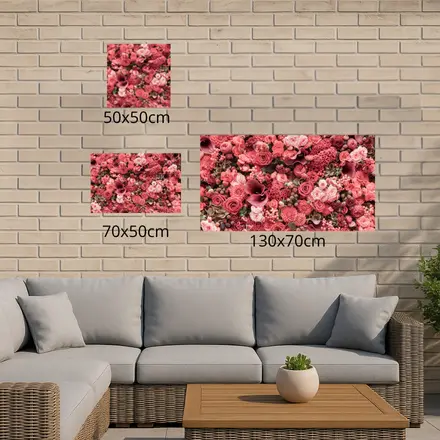 Alexsar Art Tuinschilderij roze rozen 50x50cm - afbeelding 3