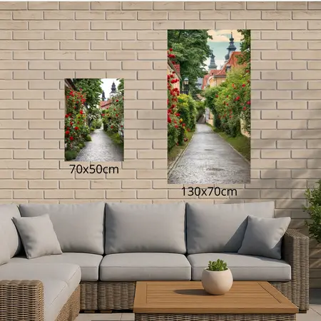 Alexsar Art Tuinschilderij rozenpad 70x50cm - afbeelding 2