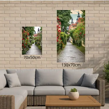 Alexsar Art Tuinschilderij rozenpad 70x50cm - afbeelding 2