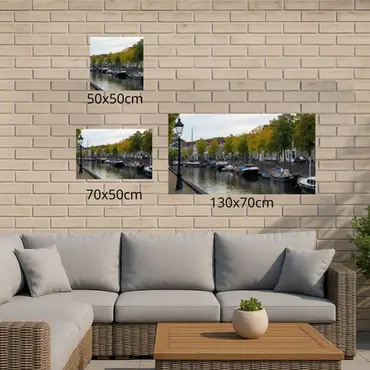 Alexsar Art Tuinschilderij smalle haven 50x50cm - afbeelding 2