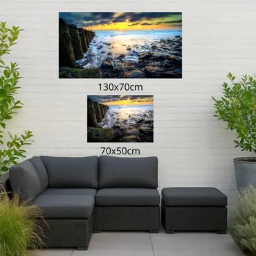 Alexsar Art Tuinschilderij strand palen 130x70cm - afbeelding 2