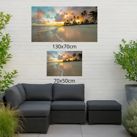 Alexsar Art Tuinschilderij strand palm 70x50cm - afbeelding 2