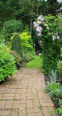 Alexsar Art Tuinschilderij tuinpad 130x70cm