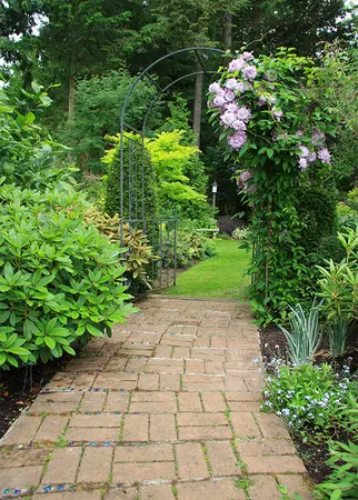 Alexsar Art Tuinschilderij tuinpad 70x50cm - afbeelding 1