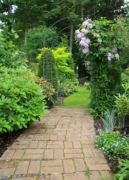 Alexsar Art Tuinschilderij tuinpad 70x50cm - afbeelding 1