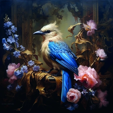 Alexsar Art Tuinschilderij White bird 50x50cm - afbeelding 1