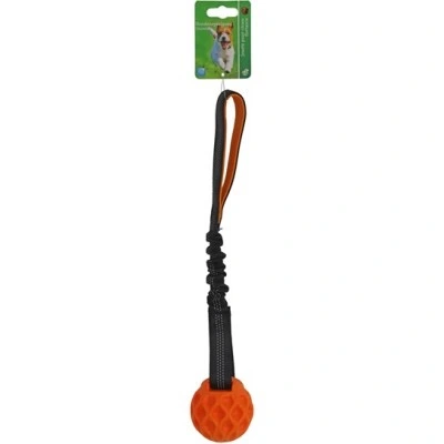 Apporteerbal TPR + piep oranje 9cm