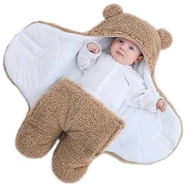 Baby voetenzak teddy l70b80cm sand