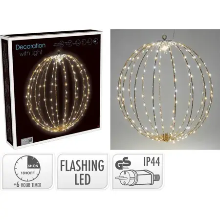 BAL 40CM 240LED FLASHING TAUPE
