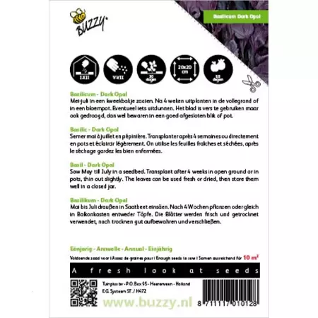 Basilicum Rode - Dark Opal - afbeelding 2