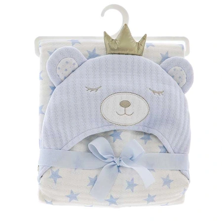 Bath robe baby beer l100b75cm blauw