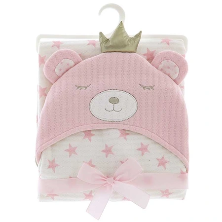 Bath robe baby beer l100b75cm roze