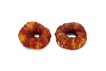 Beeztees Runderhuid ring met eend 2x 7.5cm