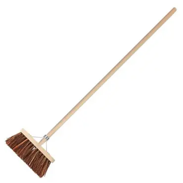 Bezem natuurvezel steel breedte 28cm hoogte 140cm