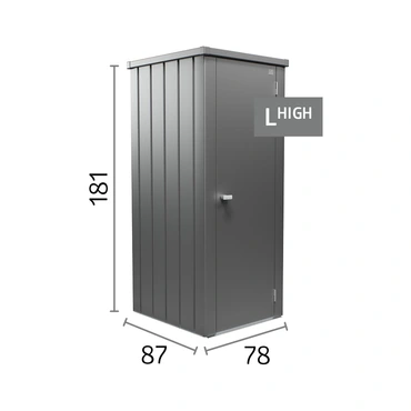 Biohort terraskast Julia L HIGH zilver metallic formaat