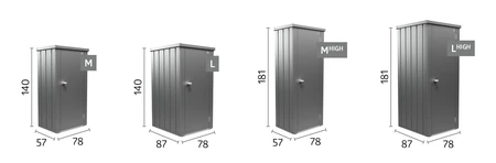 Biohort terraskast Julia M donkergrijs metallic - afbeelding 7