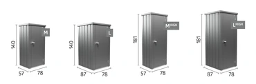 Biohort terraskast Julia M donkergrijs metallic - afbeelding 7