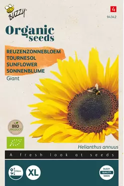 Biologische Helianthus, Reuzenzonnebloem giganteus